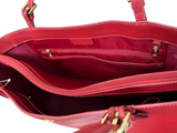 Tory Burch Red Leather Medium York Buckle Tote