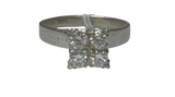 18K White Gold Diamond Ring 2.7G