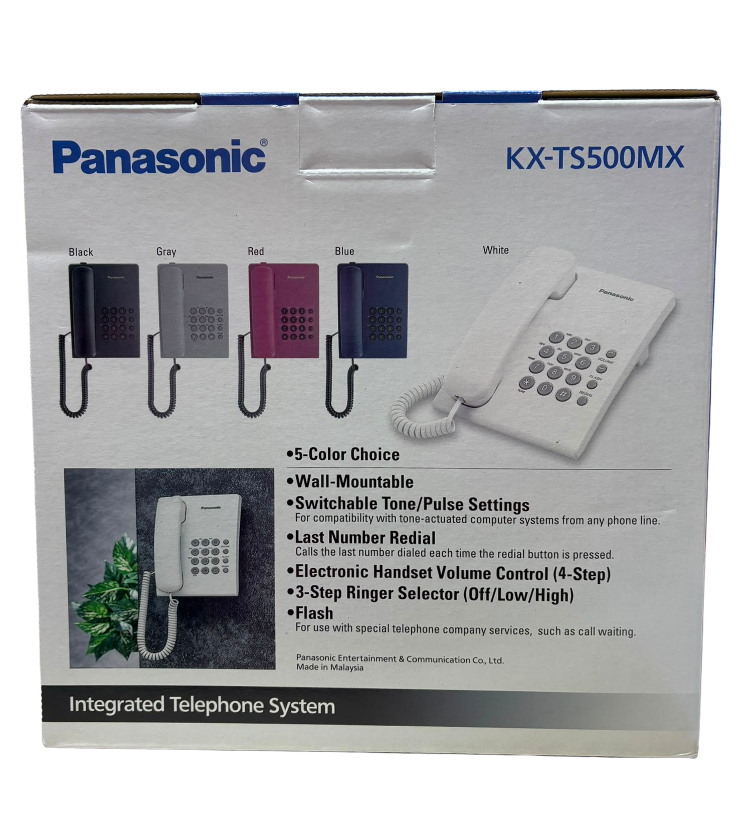 Panasonic KXTS500MX Corded Phone White
