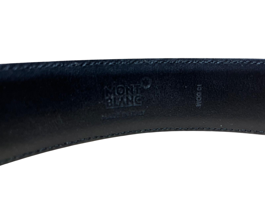 Montblanc Black Westside Leather Belt 35mm MB114435