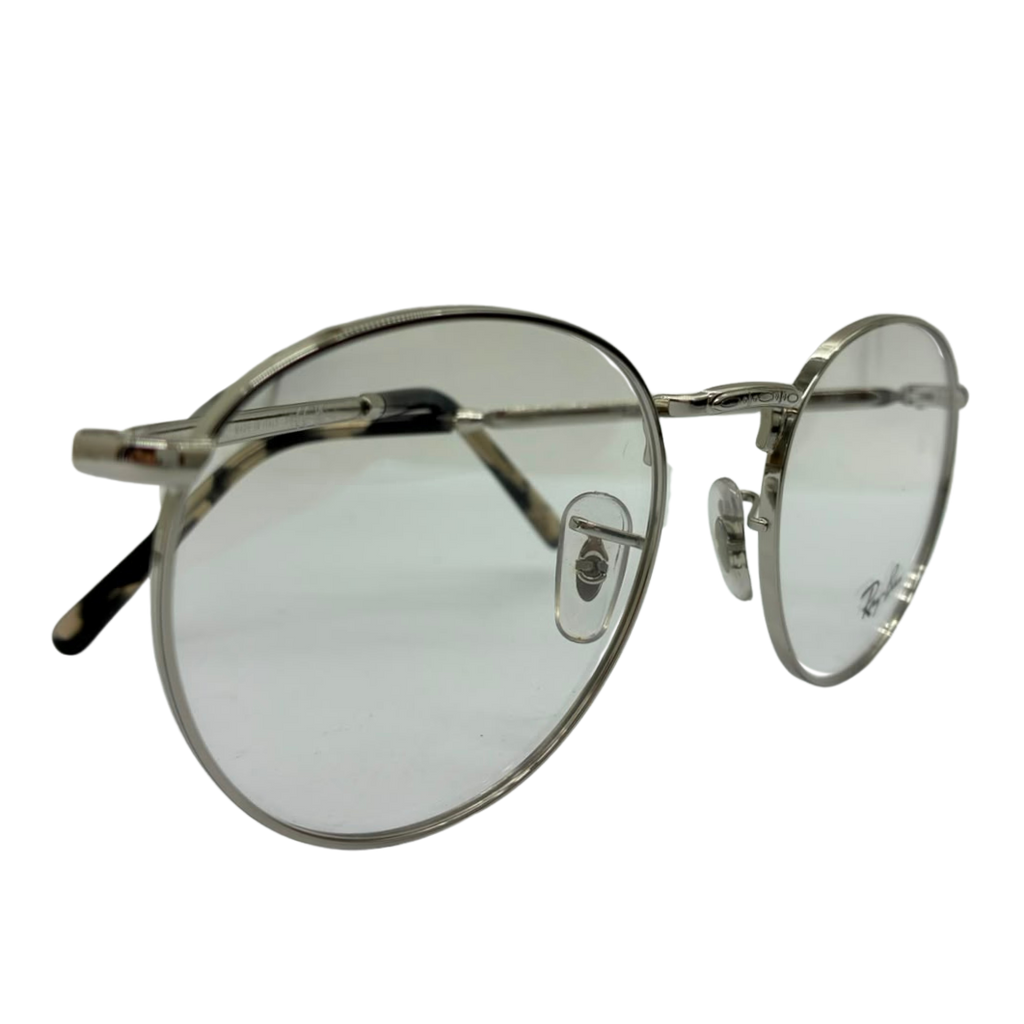 RayBan RB3637V New Round Optics Eyeglasses Silver Metal