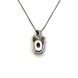 PT850/PT900 Natural Opal, Tsavorite & Diamond Necklace