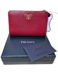 Prada Saffiano Metal Lampo Wallet 1M1225 Fuoco