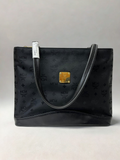 MCM Monogram Shoulder Bag Black Nylon