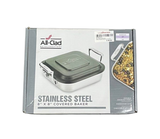 AllClad Specialty Stainless Steel And Plastic Lid Square Covered Baking Pan 8x8 Inch