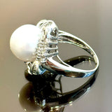 750WG South Sea Pearl & Diamond Ring