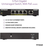 NETGEAR GS305P 5 Port Gigabit Unmanaged PoE Desktop Switch 55W