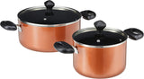 Meyer Bronze 18cm Covered Casserole And 24cm Covered Casserole