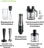 Braun MultiQuick 9 MQ9187XLI - Hand Blender with Food Processor, Chopper Masher and Whisk, Black