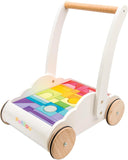 Le Toy Van - Petilou Wooden Walker Toy for Toddlers and Babies | Educational Rainbow Cloud Walker | Suitable for A Boy Or Girl 1 Year Old +, Multi, 45 Blocks (PL102)