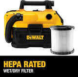 DEWALT DCV580H 20V MAX Cordless Wet-Dry Vacuum 17.10 Inch x 12.80 Inch x 12.30 Inch Yellows