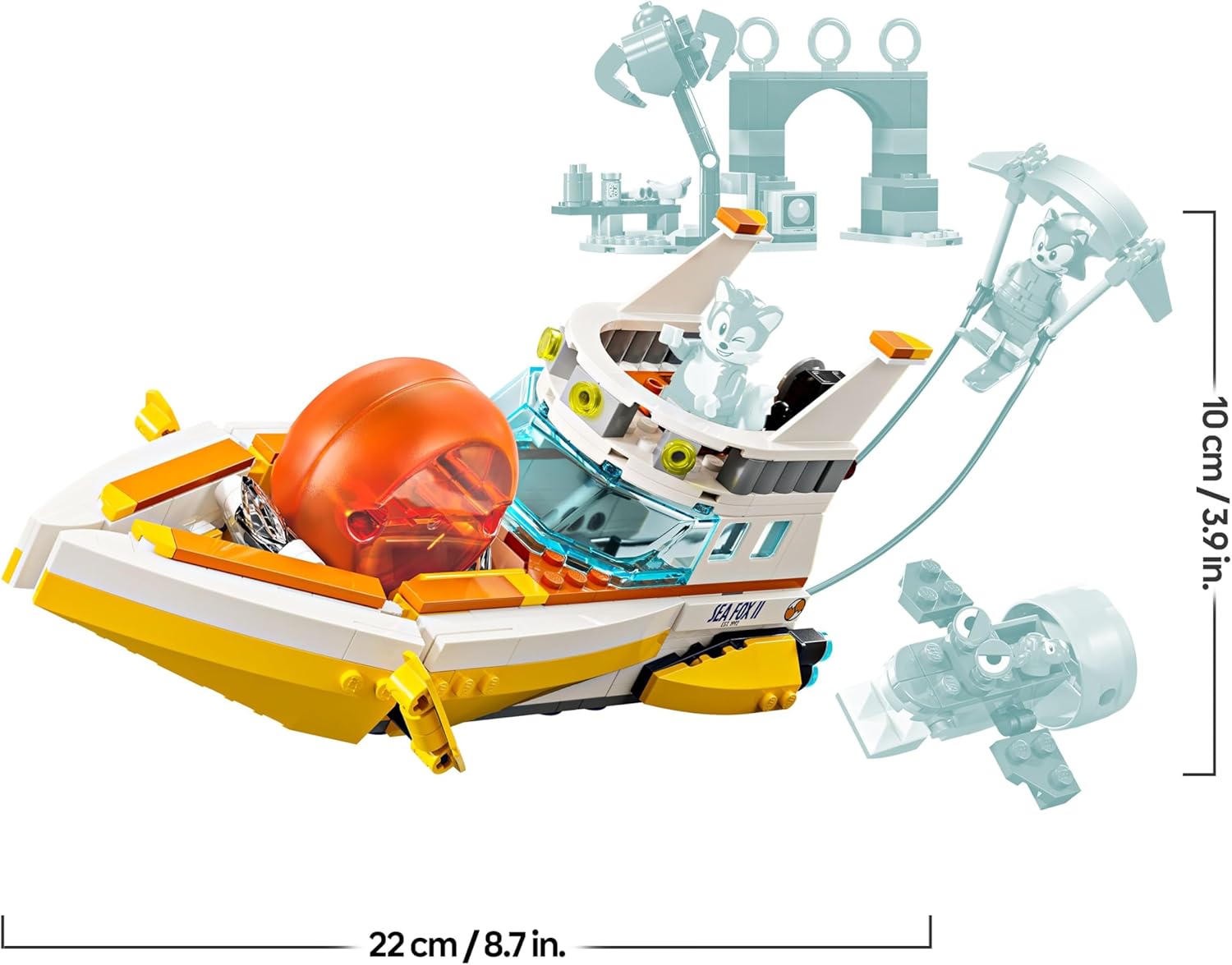LEGO Sonic the Hedgehog Tails’ Adventure Boat Collectible Interactive Toy for 8 Plus Year Old Kids, Boys & Girls, Playset with Video Game Characters and Water Skis, Gamer Gift 76997