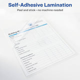 Avery Self-Adhesive Laminating Sheets, 9" x 12", Box of 50,-Case Pack of 10 (73601)