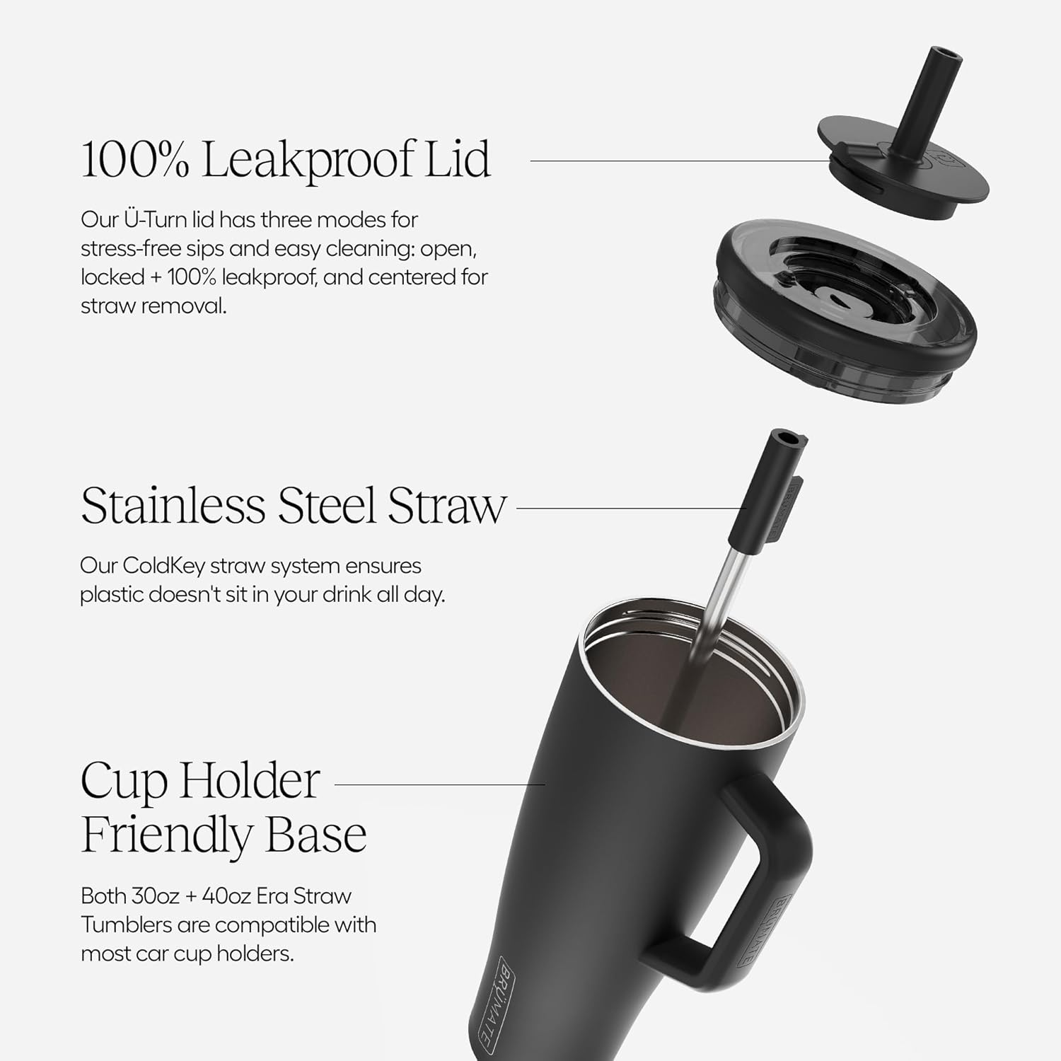BruMate Era BERA30SA Tumbler With Handle And Straw 890mL Sage