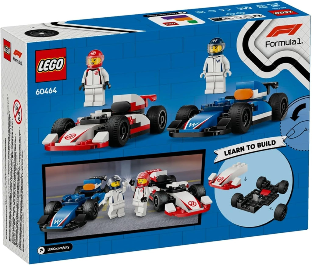 LEGO City F1 Williams Racing and Haas F1 Race Cars 60464