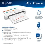 Brother DS-640 Compact Mobile Document Scanner, (Model: DS640) 1.5"x2"x11.9"