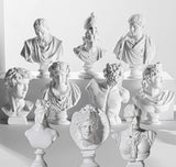 LAGOM HOUSE Greek Bust Statue and Sculptures Set of 10 PCS Greek Bust Statue Decor Roman Resin Mini Greek Mythology Figurine Greek God Statue Bust Small for Decor/Gifts/Drawing