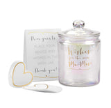 Kate Aspen 27186NA Iridescent Wedding Wish Glass with 100 Heart Shaped Cards