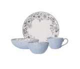 Pfaltzgraff 5216945 15Pcs Stoneware Dinnerware Set, Gabriela Grey (3 Mugs Only)