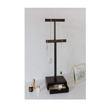 Umbra 299269048 Pilar Jewellery Stand, Black/Walnut