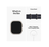 Apple Watch Ultra (GPS & Cellular, 49mm) Smart watch - Titanium Case with Midnight Ocean Band