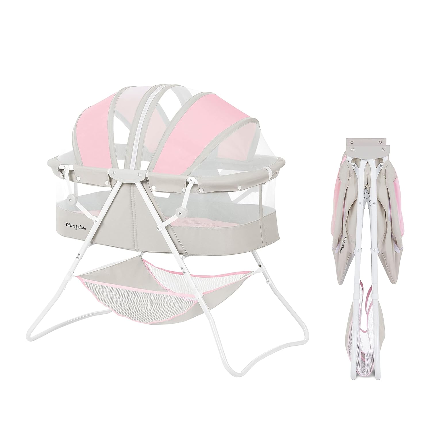 Dream On Me Karley Baby Bassinet GreyPink Main image