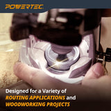 POWERTEC 10 Piece Router Template Bushing Guide Set