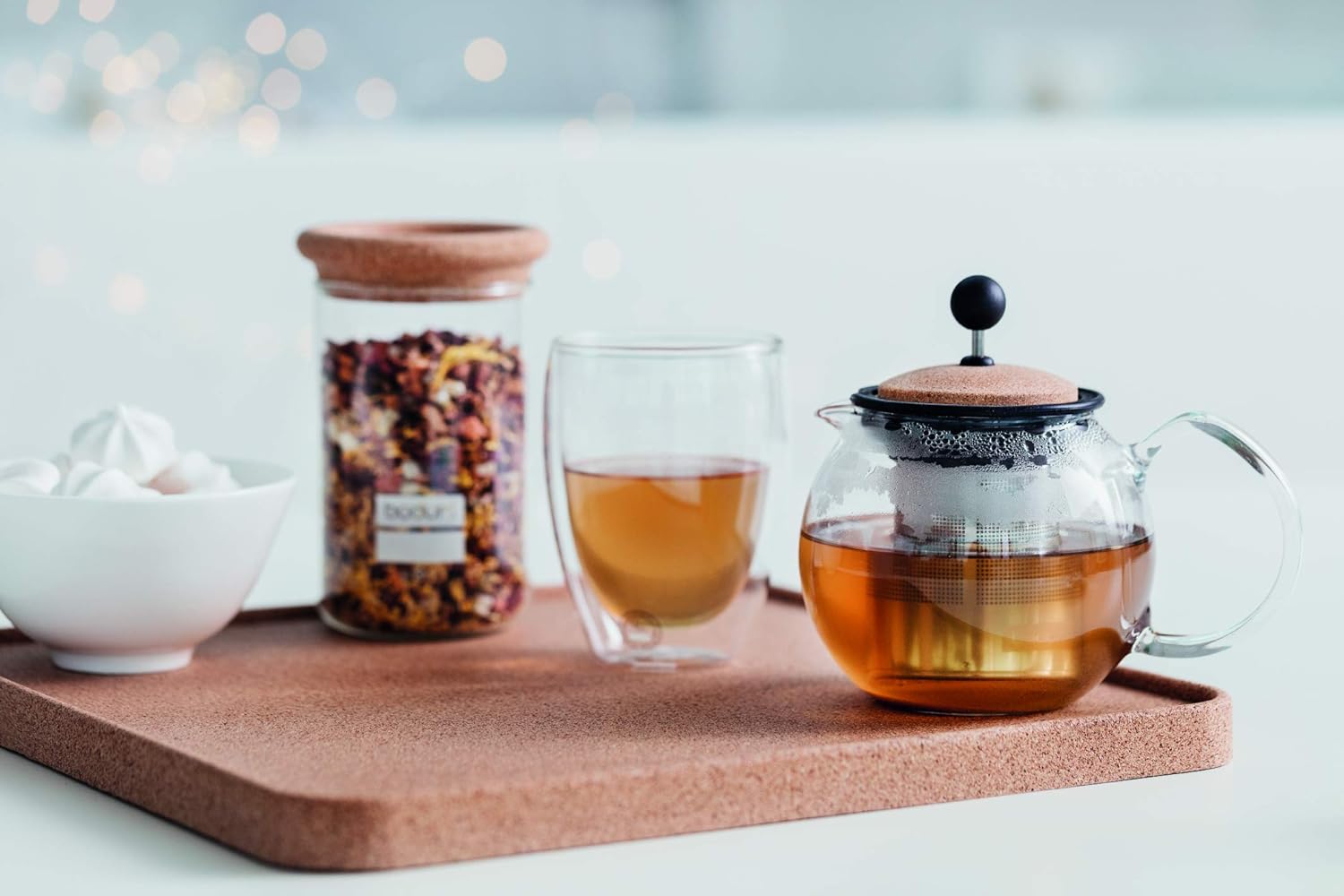 Bodum 1801109S Assam Tea Press With Stainless Steel Filter 1.0L Cork Secondary image