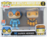 Funko FU23385 POP! Heroes: DC Heroes Booster Beetle Vinyl Play Figure, Matte Blue & Matte Gold (Pack of 2)