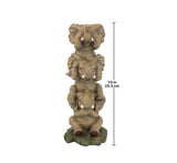 Design Toscano NG33769 Hear-No, See-No, Speak-No Evil Stacked Elephants Collectible Statue