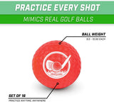 GoSports Foam Golf Practice Balls Realistic Feel and Limited Flight Use Indoors & Outdoors