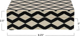 Creative CoOp Resin And MDF Lid And Pattern Inlay Black And White Storage Box
