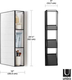Umbra Cubiko Mirror and Storage Unit, Black, 1009654-040