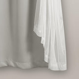 Lush Decor Sheer Grommet Curtains With Insulated Blackout Lining Pair 38inW X 63inL Light Gray