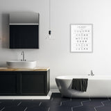 Stupell Industries Laundry Cleaning Symbols Minimal Design Gray Framed Giclee Art Design by Martina Pavlova, 24 x 30in
