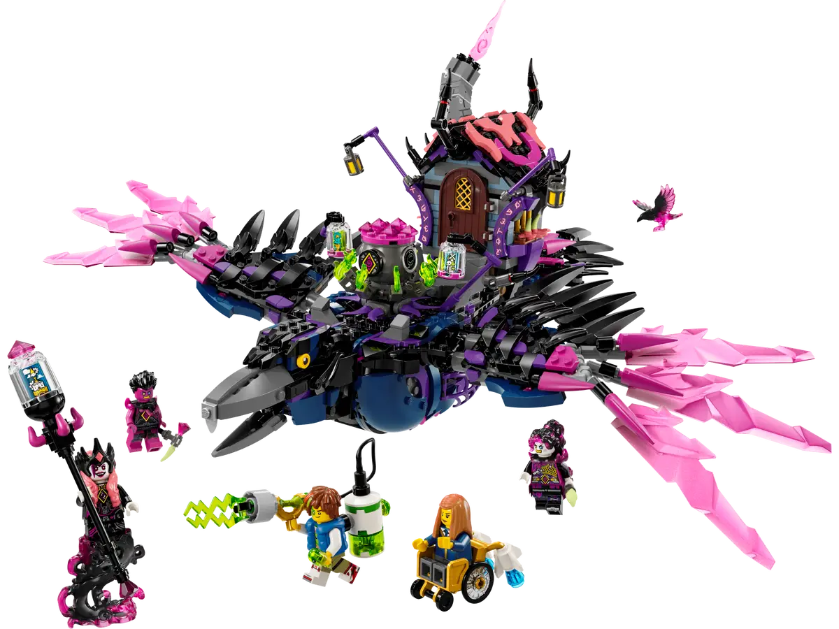 LEGO DREAMZzz The Never Witch’s Midnight Raven Animal Toy 71478 with Fantasy Creature Figures (1203 Pieces)