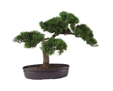 Nearly Natural 4106 16in. Cedar Bonsai Silk Plant,Green