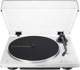 Audio Technology ATLP70XBT Fully Automatic Wireless BeltDrive Turntable WhiteSilver