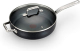 T-fal ProGrade Nonstick Jumbo Cooker W/Lid & Helper Handle, 5 Quart, Induction, Oven Broiler Safe 500F, Cookware, Non Stick Saute Pan, Deep Frying Pan, Kitchen, Pots and Pans, Dishwasher Safe, Black.