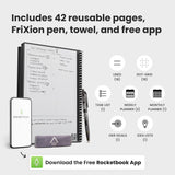 Rocketbook Planner & Notebook, Fusion : Reusable Smart Planner & Notebook | Improve Productivity with Digitally Connected Notebook Planner | Dotted, 8.5" x 11", 42 Pg, Neptune Teal