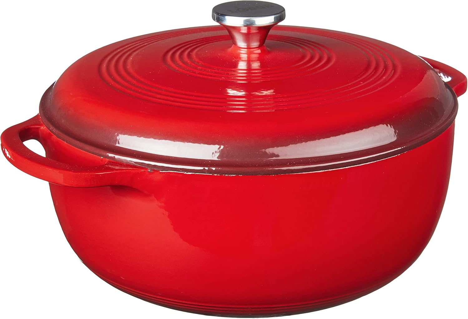 Lodge EC7D43 Enameled Cast Iron Dutch Oven 7.5Quart Island Spice Red Main image
