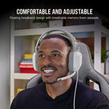 Corsair HS80 RGB USB Premium Gaming Headset with 7.1 Surround Sound, White, Large