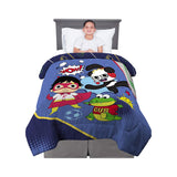 Franco Kid's Bedding Super Soft Microfiber Ryans World Reversible Comforter Blue TwinFull Size 72x86 Inch