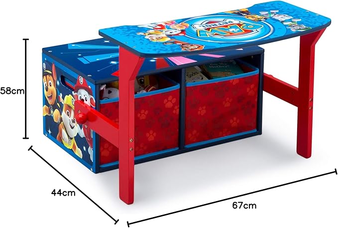 Delta Children Kids Convertible Activity Bench, basic, TB87210PW Secondary image