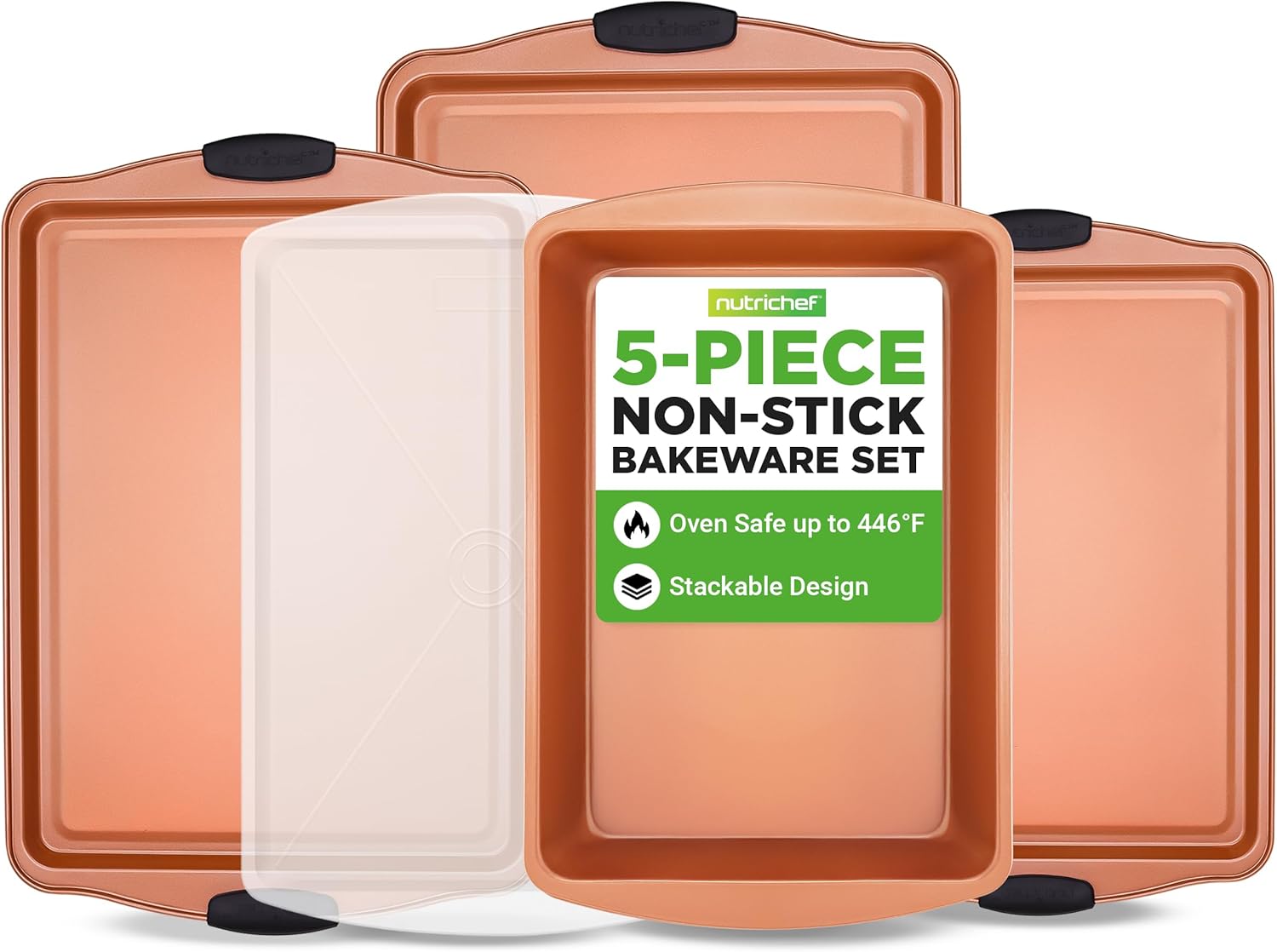 NutriChef 5 Piece Baking Pan Set