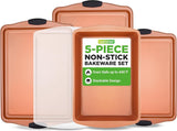 NutriChef 5 Piece Baking Pan Set