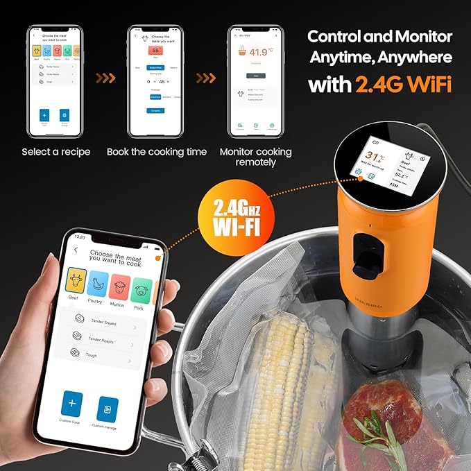 INKBIRD WiFi Sous Vide Machine ISV-101W 1000 Watts