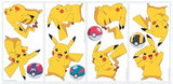WALL DECALS-12CT/POKEMON PIKACHU ROOMMATES 3046/RMK3596SCS