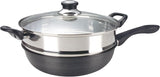 ASD 30cm Hard Anodized IH Stir Fry Pan With Steamer HP2330SSIH