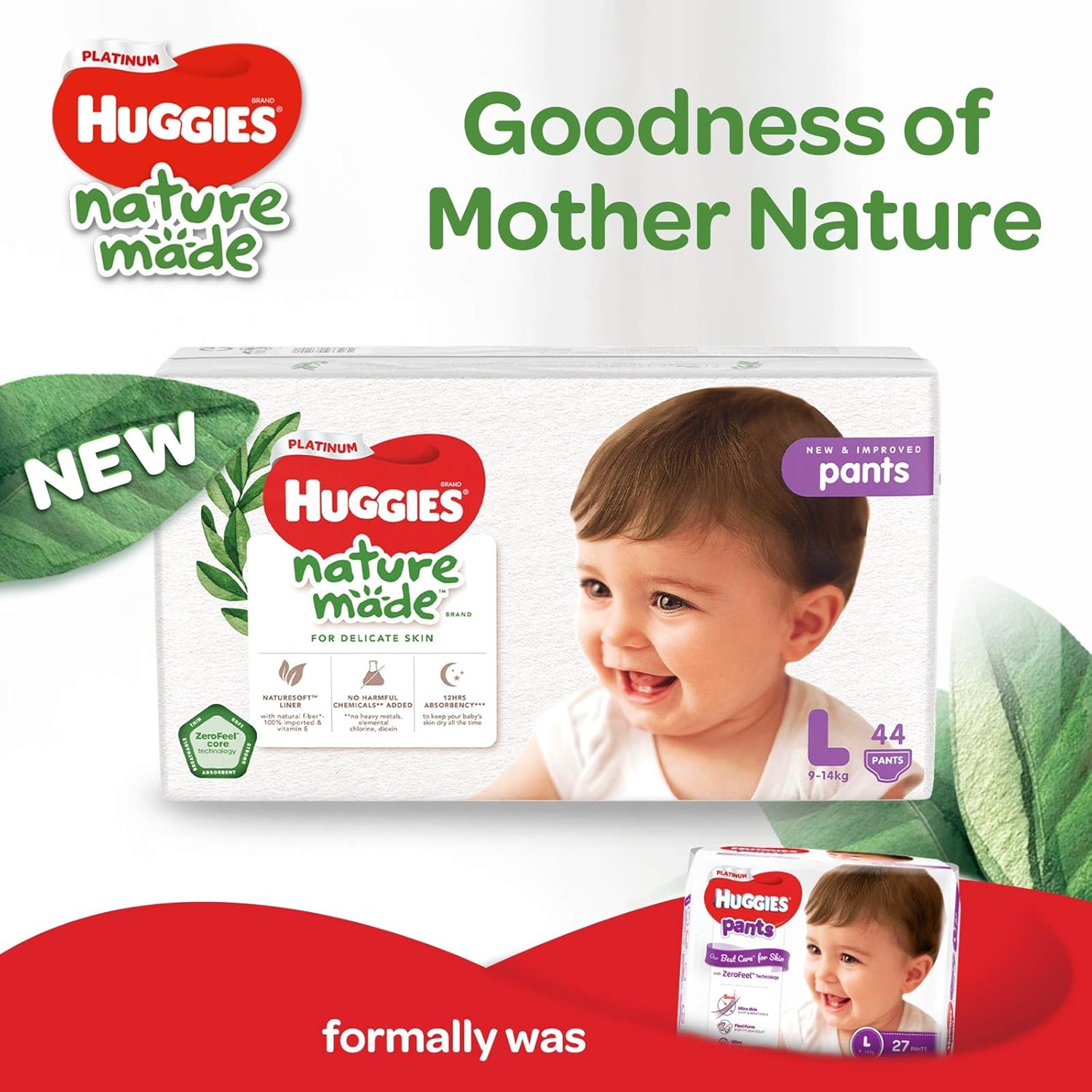 HUGGIES Platinum Naturemade Pants L 44 Pieces Secondary image